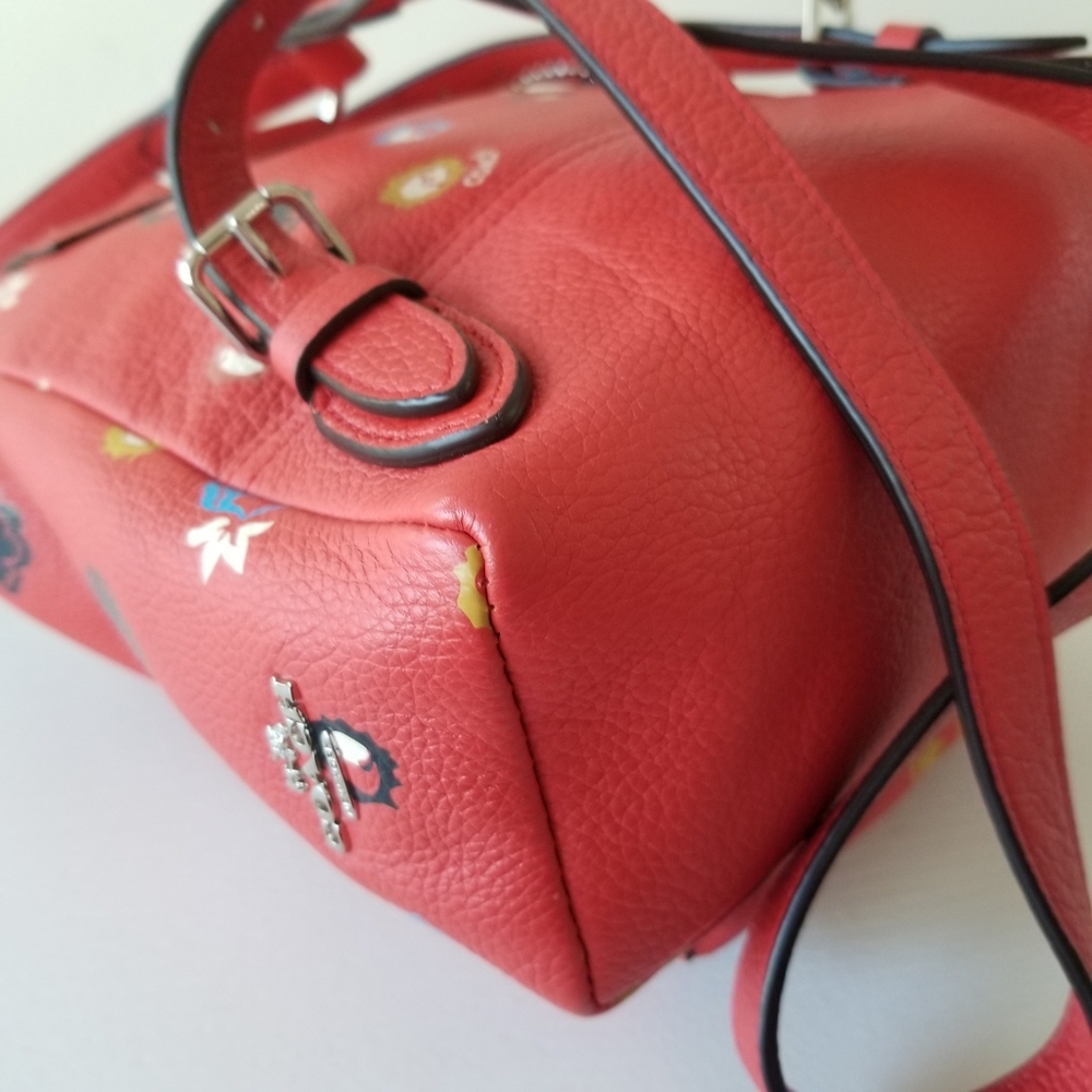 Coach Charlie Floral Leather Mini Backpack Rucksack - Picture 9 of 14